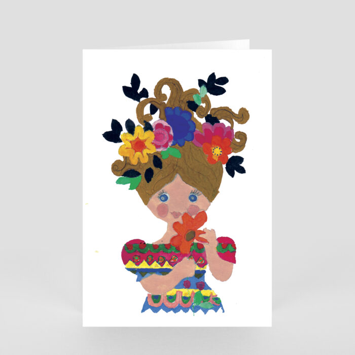 Flower Girl, A recycled card